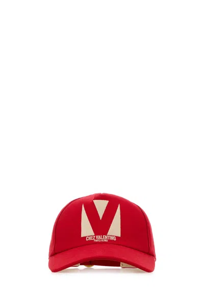 VALENTINO GARAVANI VALENTINO GARAVANI RED COTTON BASEBALL CAP