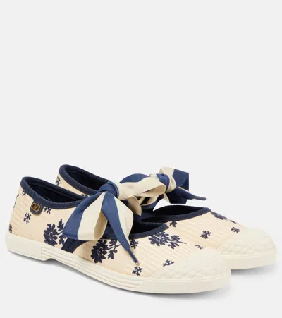 VALENTINO GARAVANI BAY BY BAY PRINTED CANVAS SNEAKERS