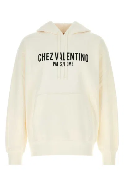 VALENTINO MEN BEIGE LOGO PRINT HOODIE, XS LUXURY SWEATSHIRTS & HOODIES FOR MEN DARVEYS