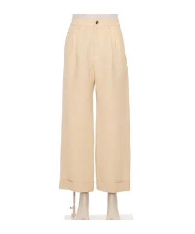 VALENTINO VALENTINO PLEAT DETAILED STRAIGHT LEG PANTS