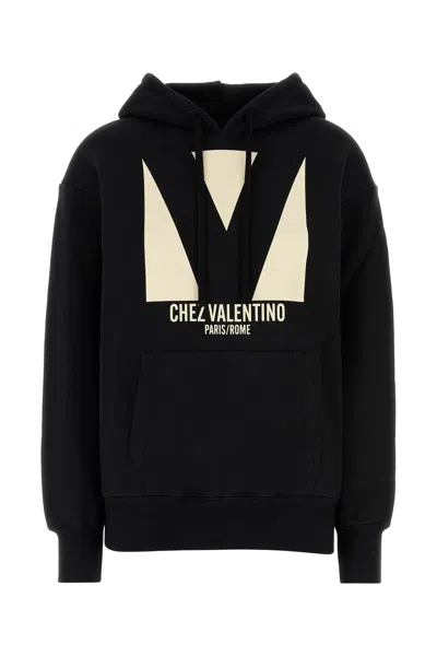 VALENTINO BLACK COTTON SWEATSHIRT