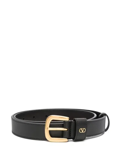 VALENTINO GARAVANI BLACK VLOGO SIGNATURE BELT