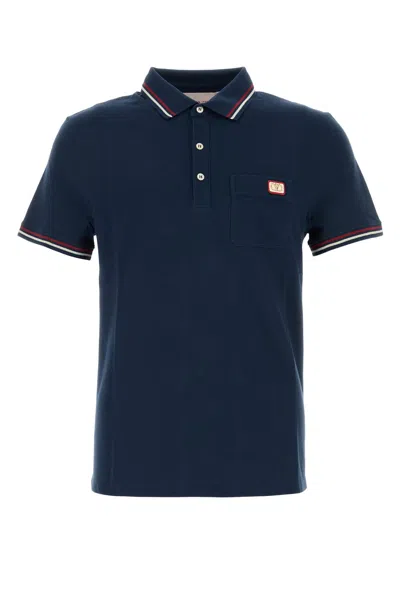 VALENTINO BLUE PIQUET POLO SHIRT