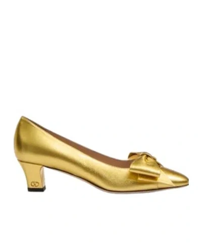 VALENTINO GARAVANI 45MM BOWOW LEATHER PUMPS