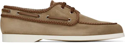 VALENTINO GARAVANI BROWN NEW LEISURE BOAT SHOES