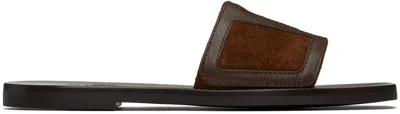 VALENTINO GARAVANI BROWN VIVA SUPERSTAR SANDALS