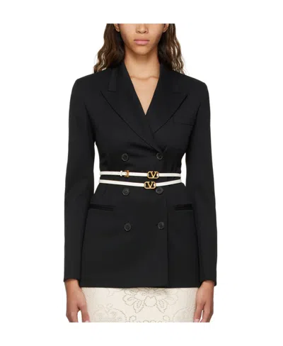 VALENTINO GARAVANI BUCKLED LEATHER BELT