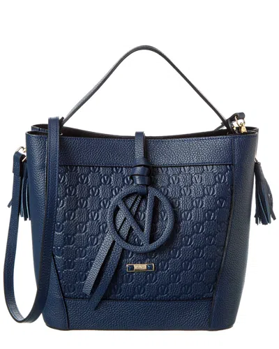 VALENTINO BY MARIO VALENTINO CALLIE MEDALLION LEATHER SHOULDER BAG