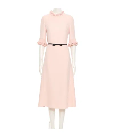 VALENTINO VALENTINO RUFFLED BOW DETAILED DRESS
