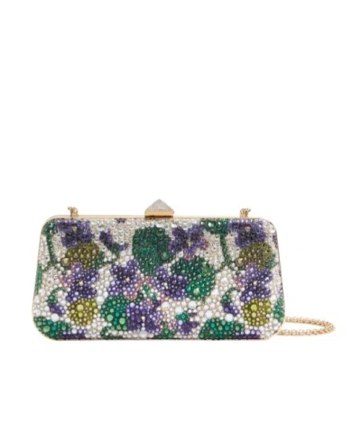 VALENTINO GARAVANI CARRY SECRETS FLORAL PATTERN IMITATION DIAMOND EMBROIDERY HANDBAG