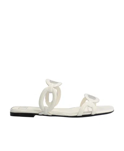 VALENTINO GARAVANI VALENTINO SQUARE TOE SLIP-ON SLIDES