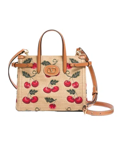 VALENTINO GARAVANI VALENTINO GARAVANI ANTIBES JACQUARD SMALL TOTE BAG