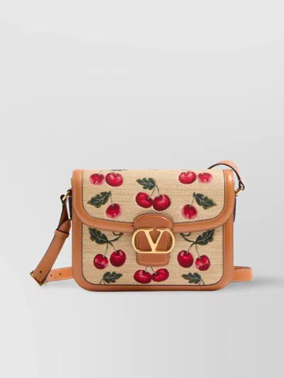 VALENTINO GARAVANI CHERRY PRINT SHOULDER BAG WITH ADJUSTABLE STRAP