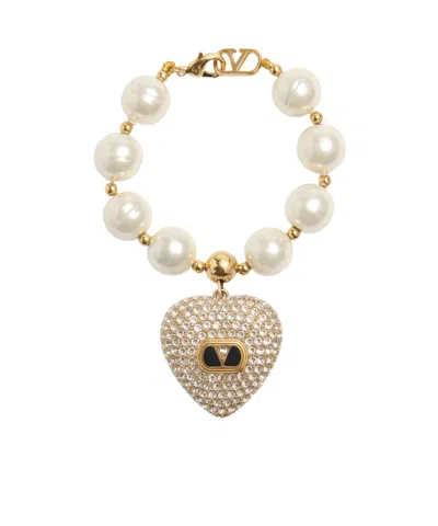 VALENTINO GARAVANI VALENTINO VLOGO SIGNATURE EMBELLISHED BRACELET
