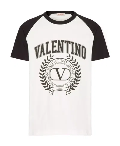 VALENTINO MAISON VALENTINO EMBROIDERED COTTON T-SHIRT