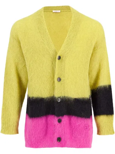 VALENTINO COLOR-BLOCK CARDIGAN