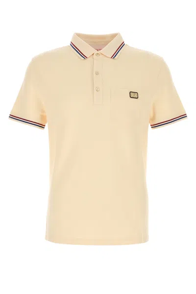 VALENTINO CREAM PIQUET POLO SHIRT