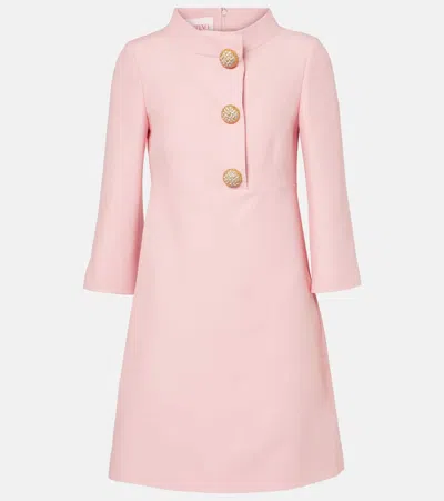 VALENTINO CREPE COUTURE EMBELLISHED MINIDRESS