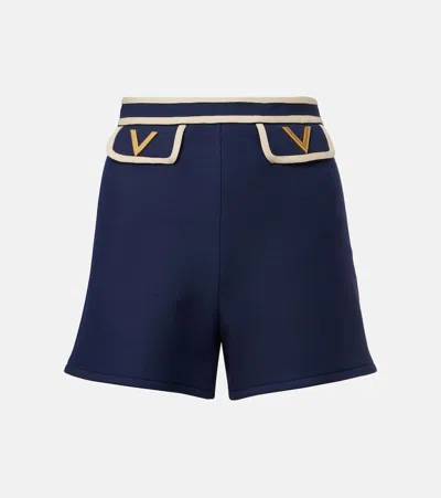 VALENTINO CREPE COUTURE VGOLD HIGH-RISE SHORTS