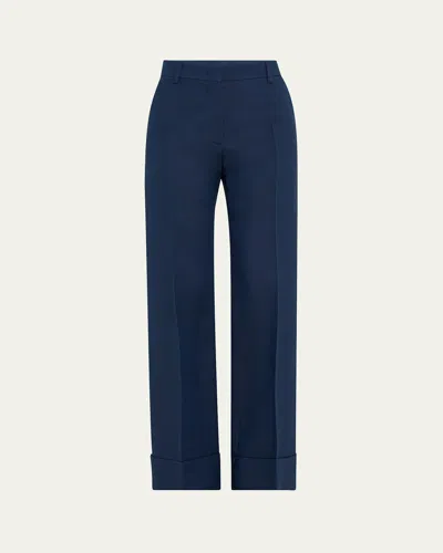 VALENTINO CUFFED SUITING WOOL TROUSERS