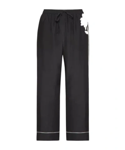 VALENTINO ELASTIC-WAISTBAND PIPED TROUSERS