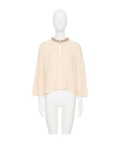 VALENTINO VALENTINO EMBELLISHED LONG-SLEEVED JUMPER