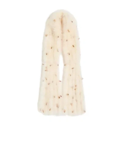 VALENTINO GARAVANI VALENTINO FEATHERS SCARF WITH TURKEY AND PHEASANT FEATHERS