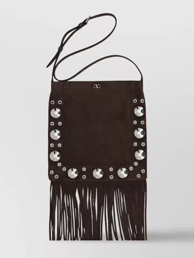 VALENTINO GARAVANI FRINGE LEATHER SHOULDER BAG