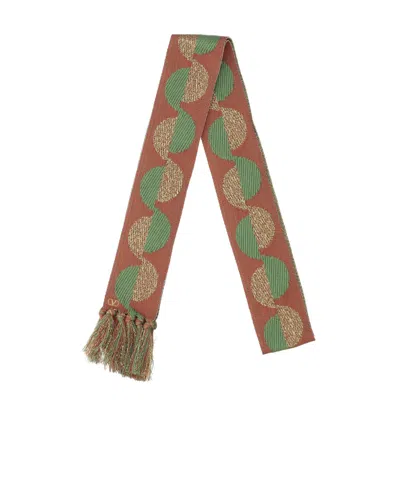 VALENTINO VALENTINO VLOGO SIGNATURE FRINGED EDGE SCARF