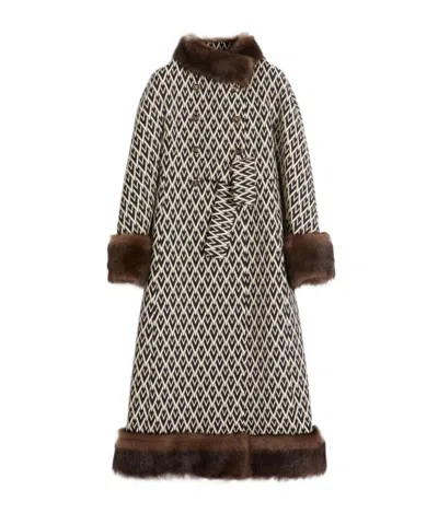 VALENTINO FULL V JACQUARD COAT
