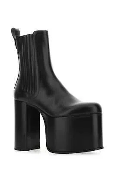 VALENTINO GARAVANI VALENTINO GARAVANI BLACK LEATHER CLUB ANKLE BOOTS