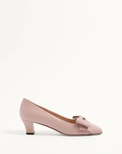 VALENTINO GARAVANI VALENTINO GARAVANI BOWOW PUMP IN KIDSKIN 45MM WOMAN PINK 37
