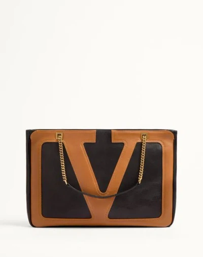 VALENTINO GARAVANI VALENTINO GARAVANI VALENTINO GARAVANI VIVA SUPERSTAR MEDIUM NAPPA LEATHER SHOPPING BAG WOMAN BLACK/S