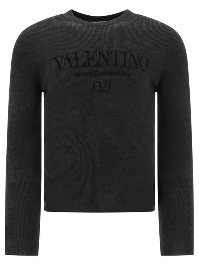 VALENTINO VALENTINO GARAVANI INTARSIA LOGO SWEATER