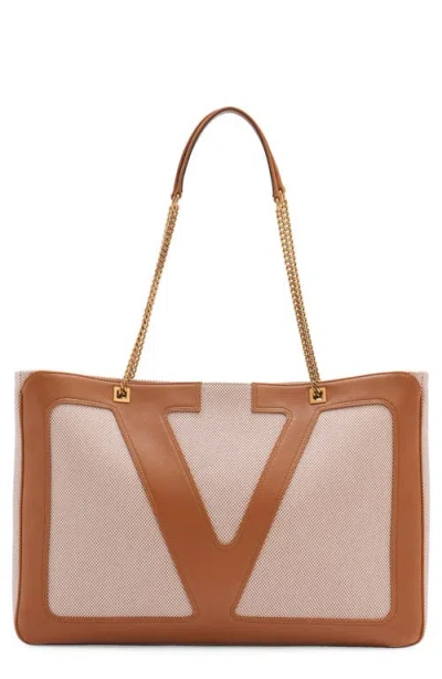 VALENTINO GARAVANI VALENTINO GARAVANI LARGE VIVA SUPERSTAR CANVAS TOTE