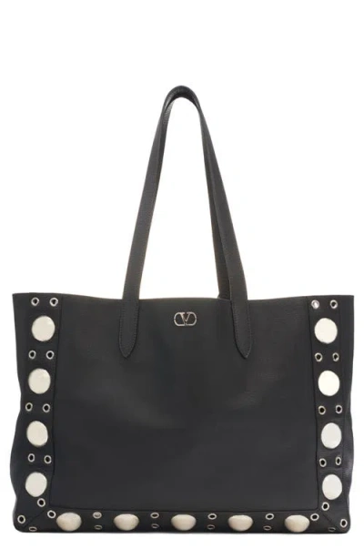 VALENTINO GARAVANI VALENTINO GARAVANI NELLCÔTE STUD CALFSKIN TOTE