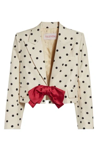 VALENTINO VALENTINO GARAVANI POLKA DOT BOW BLAZER