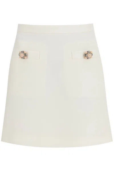 VALENTINO VALENTINO GARAVANI SHORT CREPE COUTURE SKIRT