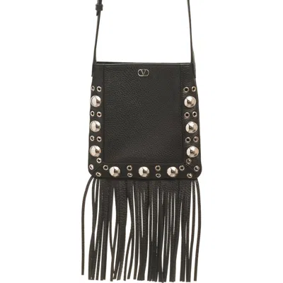 VALENTINO GARAVANI VALENTINO GARAVANI SMALL NELLCÔTE FRINGE STUD CROSSBODY BAG