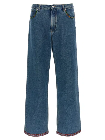 VALENTINO VALENTINO GARAVANI VALENTINO GARAVANI FLORAL INSERT JEANS