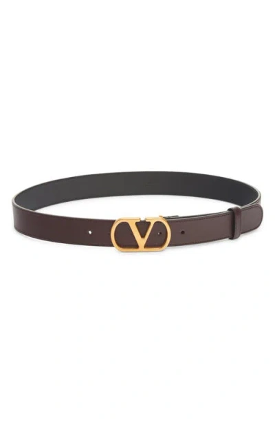 VALENTINO GARAVANI VALENTINO GARAVANI VLOGO BUCKLE SIGNATURE LEATHER BELT