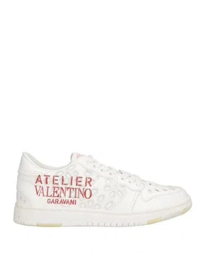 VALENTINO GARAVANI VALENTINO GARAVANI WOMAN SNEAKERS WHITE SIZE 6.5 LEATHER
