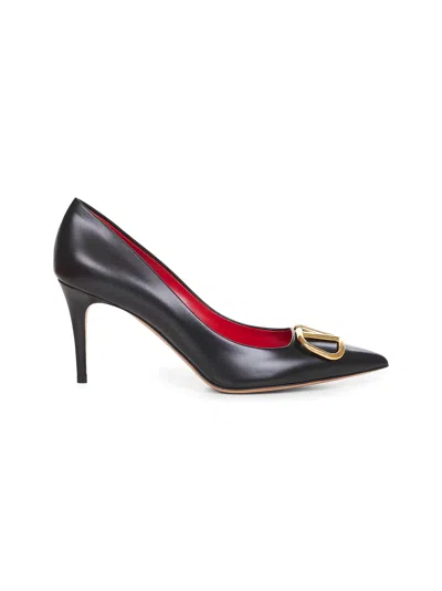 VALENTINO GARAVANI VALENTINO GARAVANI WOMEN BLACK CALFSKIN VLOGO SIGNATURE PUMPS