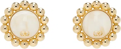 VALENTINO GARAVANI GOLD & OFF-WHITE PAS PLUS EARRINGS