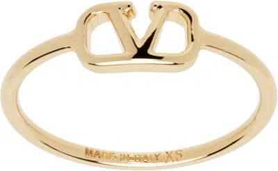 VALENTINO GARAVANI GOLD VLOGO SIGNATURE RING