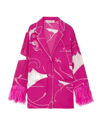 VALENTINO VALENTINO	PANTHER-PRINT LONG-SLEEVED SHIRT