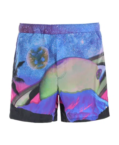 VALENTINO VALENTINO NEON UNIVERSE SWIM SHORTS