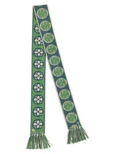 VALENTINO WOMEN GREEN ANTIBES SCARF, ONESIZE LUXURY SCARVES FOR WOMEN DARVEYS