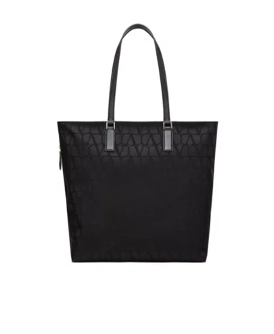 VALENTINO GARAVANI VALENTINO TOILE ICONOGRAPHE ZIP-UP TOP HANDLE BAG