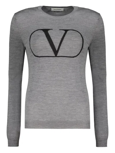 VALENTINO INTARSIA-KNIT LOGO JUMPER